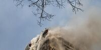نمایی از خیابان جمهوری قبل و بعد از ریزش ساختمان پلاسکو