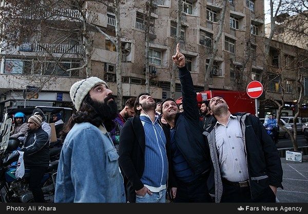 واکنش مردم به شلیک پدافند هوایی در تهران