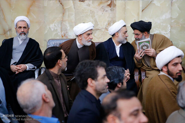مراسم ترحیم آیت الله هاشمی رفسنجانی در مسجد اعظم قم