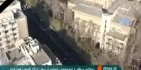 فیلمی هوایی از حضور بی‌نظیر مردم تهران در مراسم تشییع پیکر شهید سلیمانی
