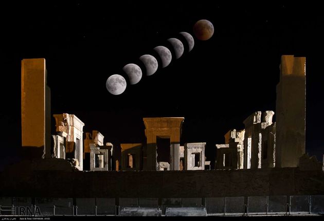 ماه گرفتگی تخت جمشید/ عکس: رضا قادری