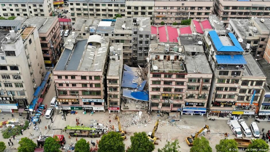ریزش یک ساختمان در چین/ 40 نفر مفقود شدند