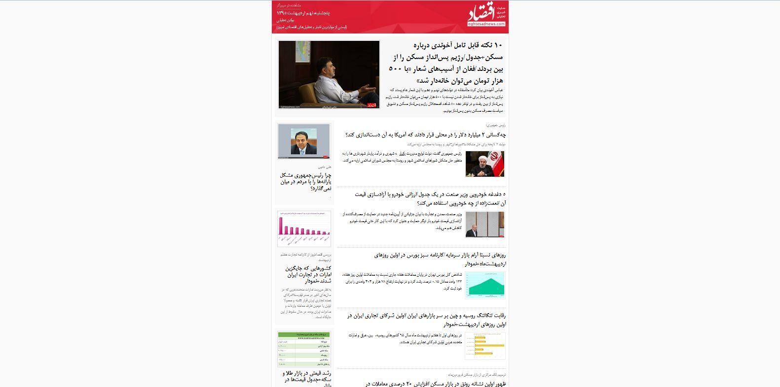 هرآنچه یک فعال اقتصادی از اخبار پنجشنبه باید بداند / (بولتن تحلیلی اقتصادنیوز؛ پنجشنبه 9 اردیبهشت)