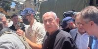 نتانیاهو با چهره‌ای رنگ‌ پریده از پناهگاه بیرون آمد