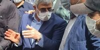 عکسی از سردار قاانی در مراسم تشییع پیکر شهید صیادخدایی