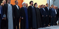 حضور روحانی و اعضای هیئت دولت در حرم امام خمینی +تصاویر