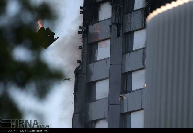 آتش سوزی گسترده در برج گرن فل لندن