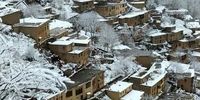 اینجا روستای پلکانی ایران غرق در سفیدی برف است+تصاویر