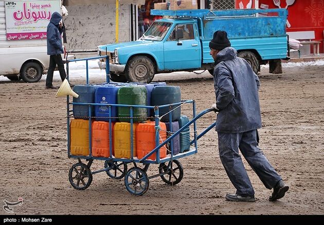 بارش برف در اردبیل