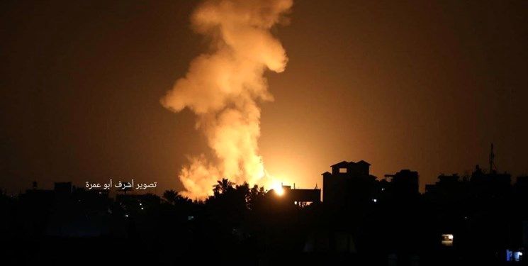 بمباران شبانه نوار غزه
