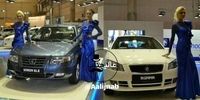 ژست گرفتن زنان روس در کنار ماشین‌های ایرانی کولاک کرد