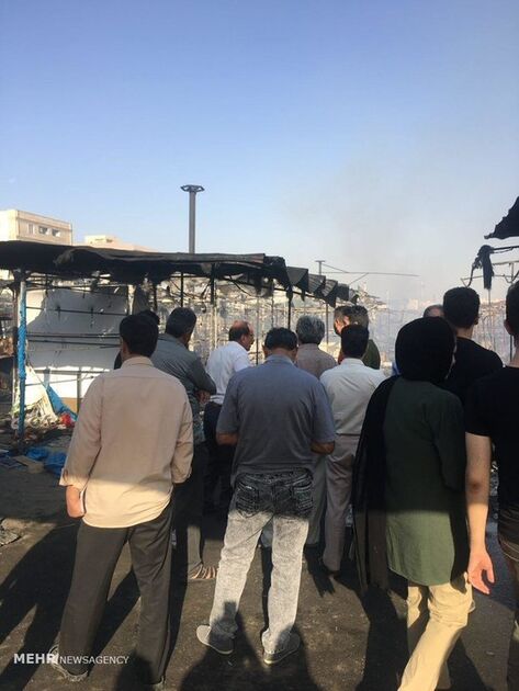آتش‌سوزی در بازارچه دست‌فروشان کرج