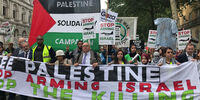 اهتزار پرچم فلسطین در لندن