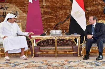 رهبران قطر و مصر درباره شرایط غزه به گفتگو نشستند