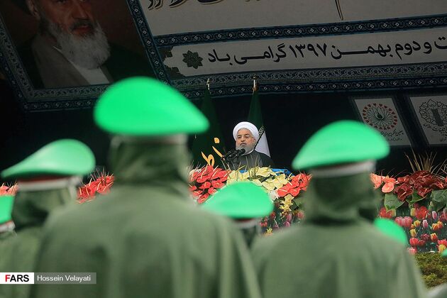 سخنرانی روحانی در مراسم 22 بهمن