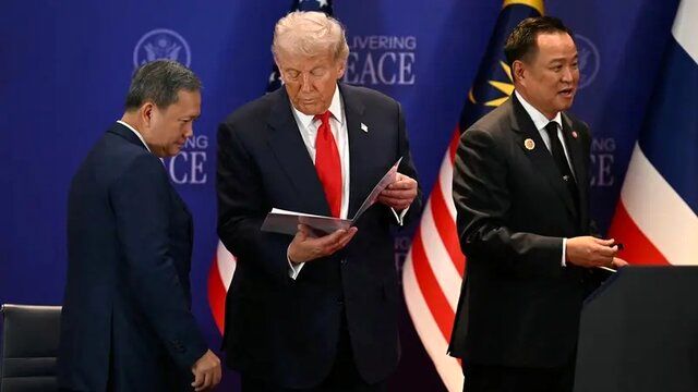 خیز ترامپ برای پایان جنگ کامبوج و تایلند/ با یک تماس تلفنی آن را متوقف می‌کنم