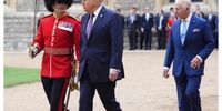 ژست ترامپ هنگام سخنرانی پادشاه انگلستان+ تصاویر