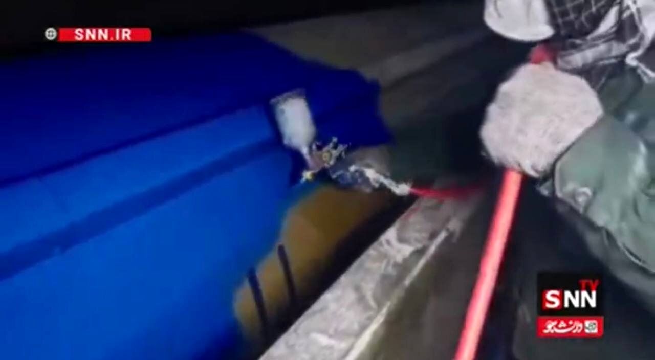 تصاویری از یک موشک سپاه که آبی شد