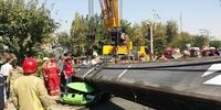 سقوط جرثقیل در تهران یک قربانی داشت