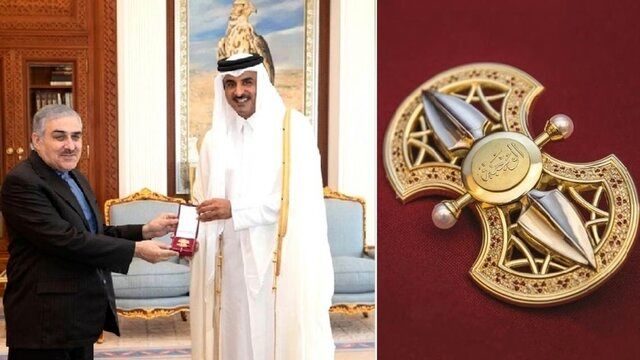 هدیه جالب امیر قطر به سفیر ایران+ عکس