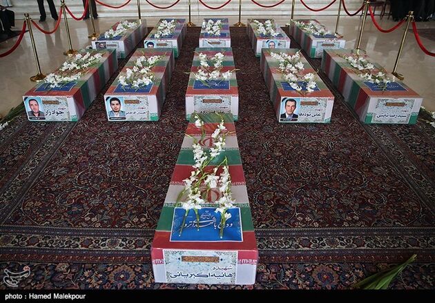 حضور سران 3 قوه در مراسم تشییع پیکر شهدای حادثه تروریستی