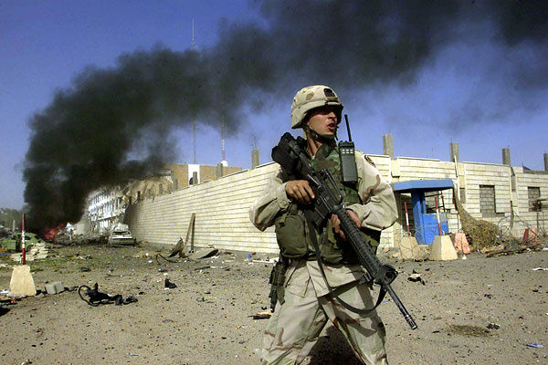 پایگاه نظامی آمریکایی ها در عراق آتش گرفت