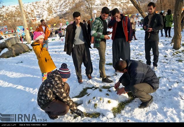 جشن آدم برفی در مریوان