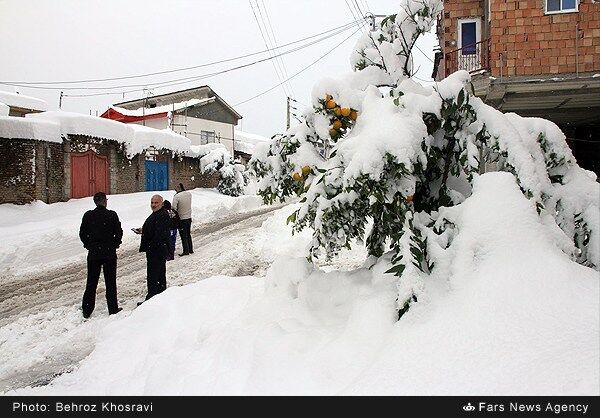 بارش برف سنگین در مازندران