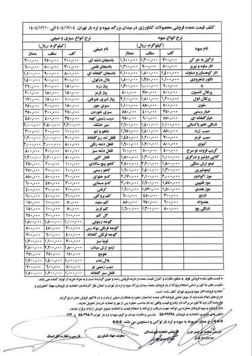 هر کیلو گرم خیار ۶۵ تا ۹۵ هزار تومان+جدول قیمت‌ها