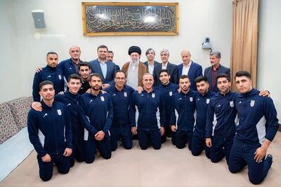 دیدار اعضای تیم ملی فوتسال ایران با رهبری 