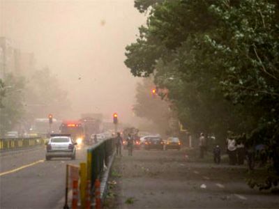 احتمال وقوع تندباد در تهران