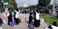 اعتراض فرهنگیان مقابل بهارستان

