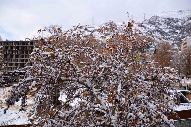 برف و سرمای پاییزی