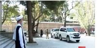استقبال رئیس کابینه طالبان از وزیر خارجه قطر در کاخ ریاست جمهوری افغانستان +فیلم