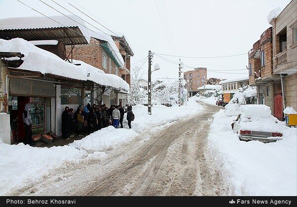 بارش برف سنگین در مازندران