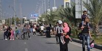 فرار 5 هزار فلسطینی با پای پیاده