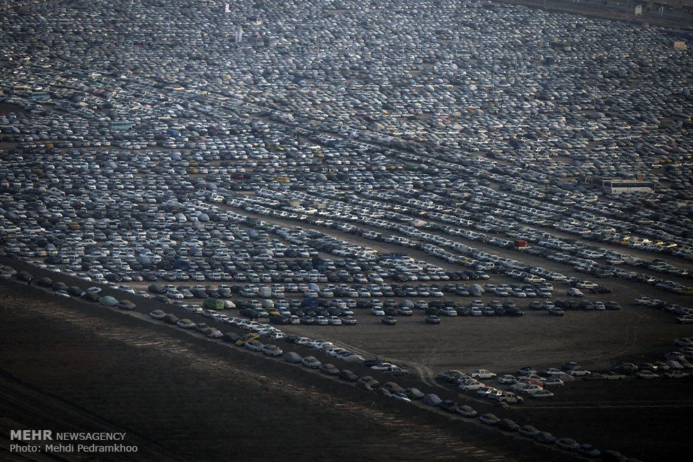 تجمع خودروها در مرز شلمچه