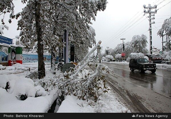 بارش برف سنگین در مازندران