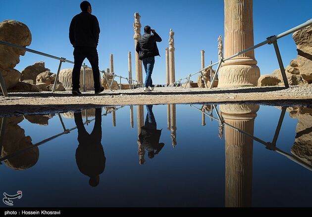 تخت جمشید پس از باران