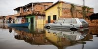 بارش شدید باران در خیابان‌های برزیل/  جان باختن 10 نفر بر اثر آبگرفتگی مترو و خانه‌ها