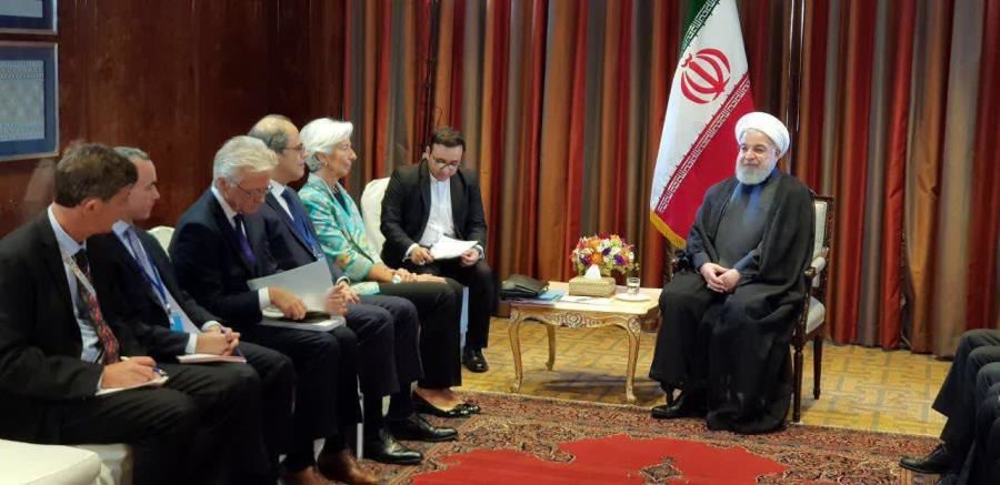 روحانی با مدیر صندوق بین المللی پول دیدار کرد
