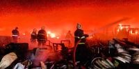آتش‌سوزی گسترده در پایتخت یک کشور عربی 