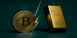 خرسِ بیت‌کوین مقابل طلای ۴۹۰۰ دلاری | روایت «بیت‌کوین = طلای دیجیتال» به چالش کشیده شد