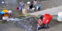 ویدئو/ وضعیت مردم ونزوئلا پس از قطعی آب لوله‌کشی