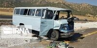  فیلمی از تصادف تریلی و مینی بوس در استان گلستان + ویدئو