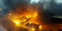 آتش سوزی گسترده یک گاراژ در تهران