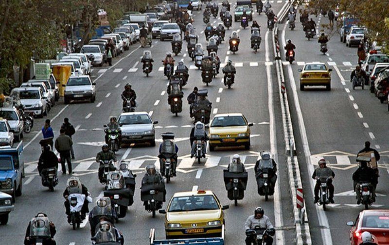 اعلام تعداد خودرو و موتورسیکلت ها در تهران