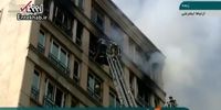 آتش‌سوزی  ساختمان 9 طبقه در بلوار آفریقا