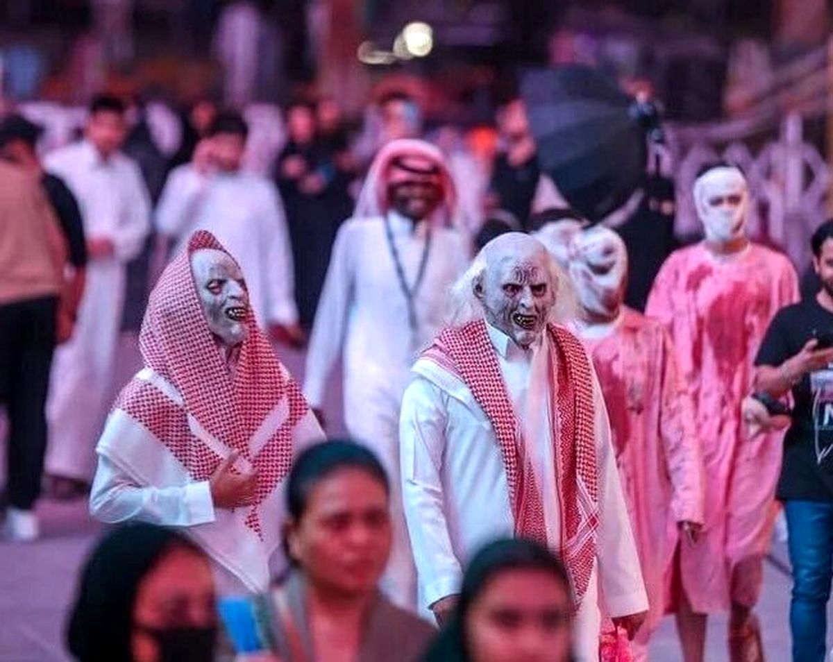تصاویری عجیب از جشن هالووین در عربستان