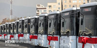 مراسم رونمایی از ۱۱۰ دستگاه اتوبوس در ناوگان حمل‌ونقل عمومی تهران  + تصاویر